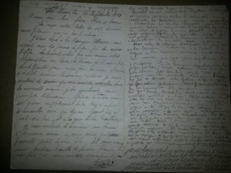 Carta escrita por D. Farhi para Isaac e Rosa