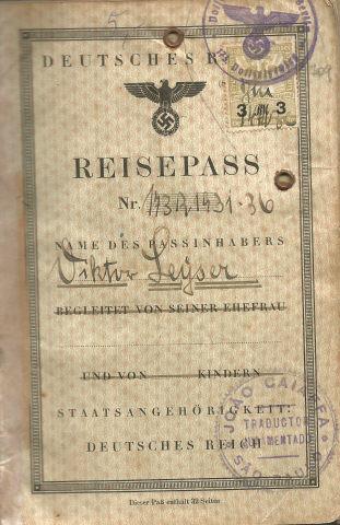Passaporte alem�o de Vyktor Leyser