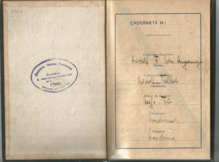 Caderneta agr�cola de Rudolf Tallert