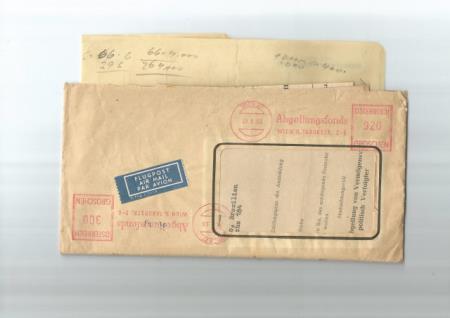 Envelope com documentos austr�acos de Wilma Orowan