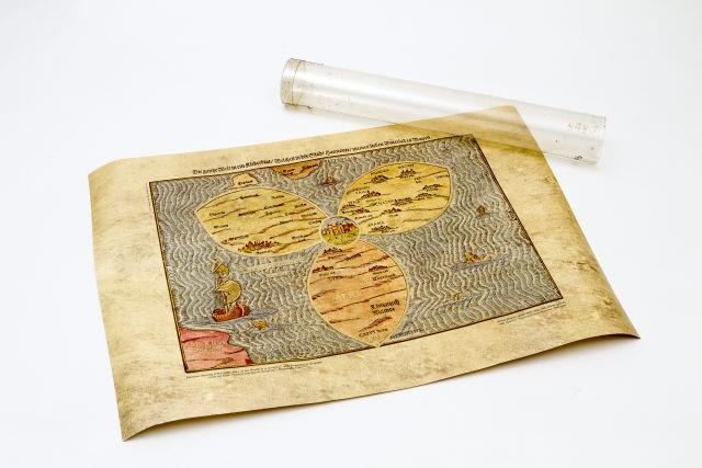 Mapa do mundo com Jerusal�m no centro